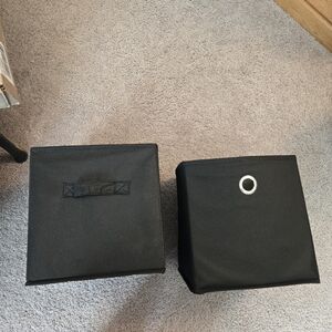 Sold---Black Storage Bins with Handles